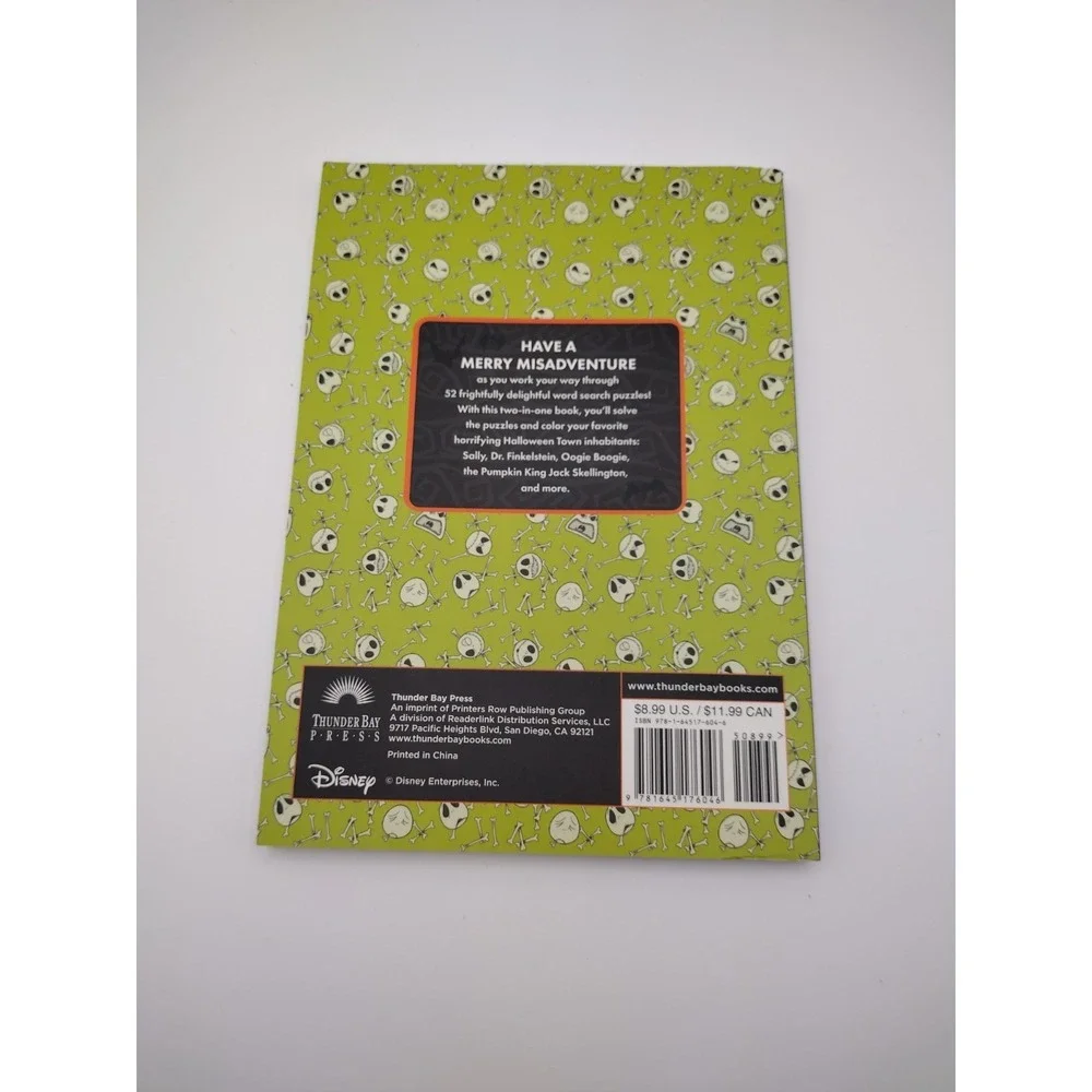 Disney Tim Burtons The Nightmare Before Christmas Word‎ Search & Coloring Book